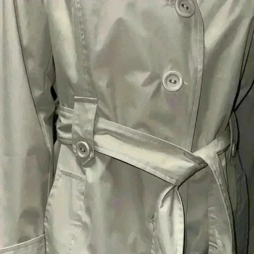 White Stag Classic women’s trench coat Belted Jacket Women’s Sz S 4-6 - Picture 3 of 14
